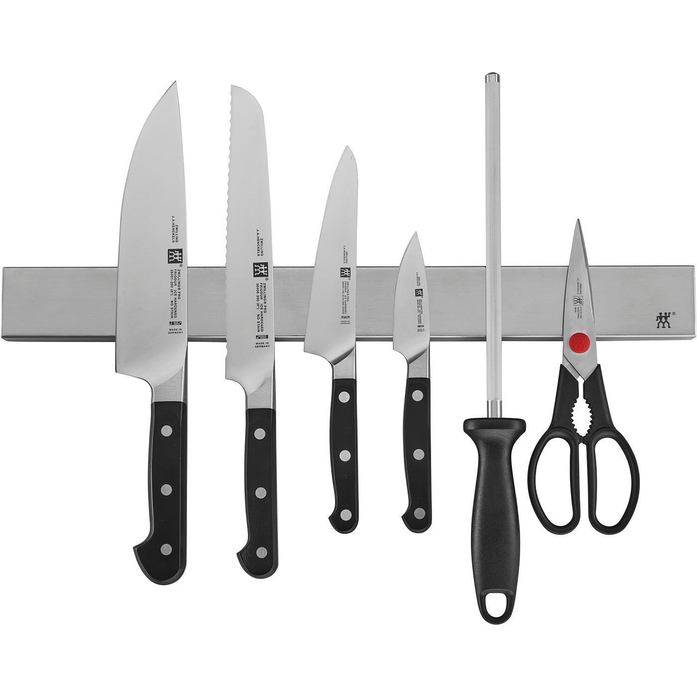 Zwilling Pro 7-pc Knife Set With 17.5-inch Stainless Magnetic Knife Bar Supply