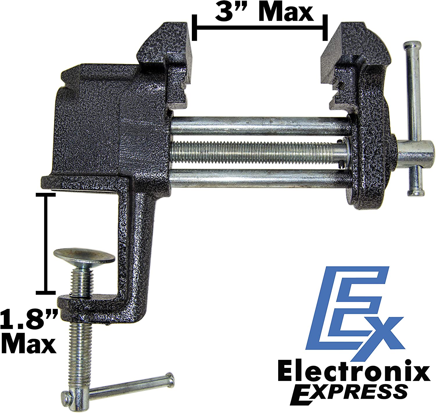 Durable 3 Inch Clamp-On Metal Vise, Attaches to Any Table up to 1.8 Inches Thick Discount