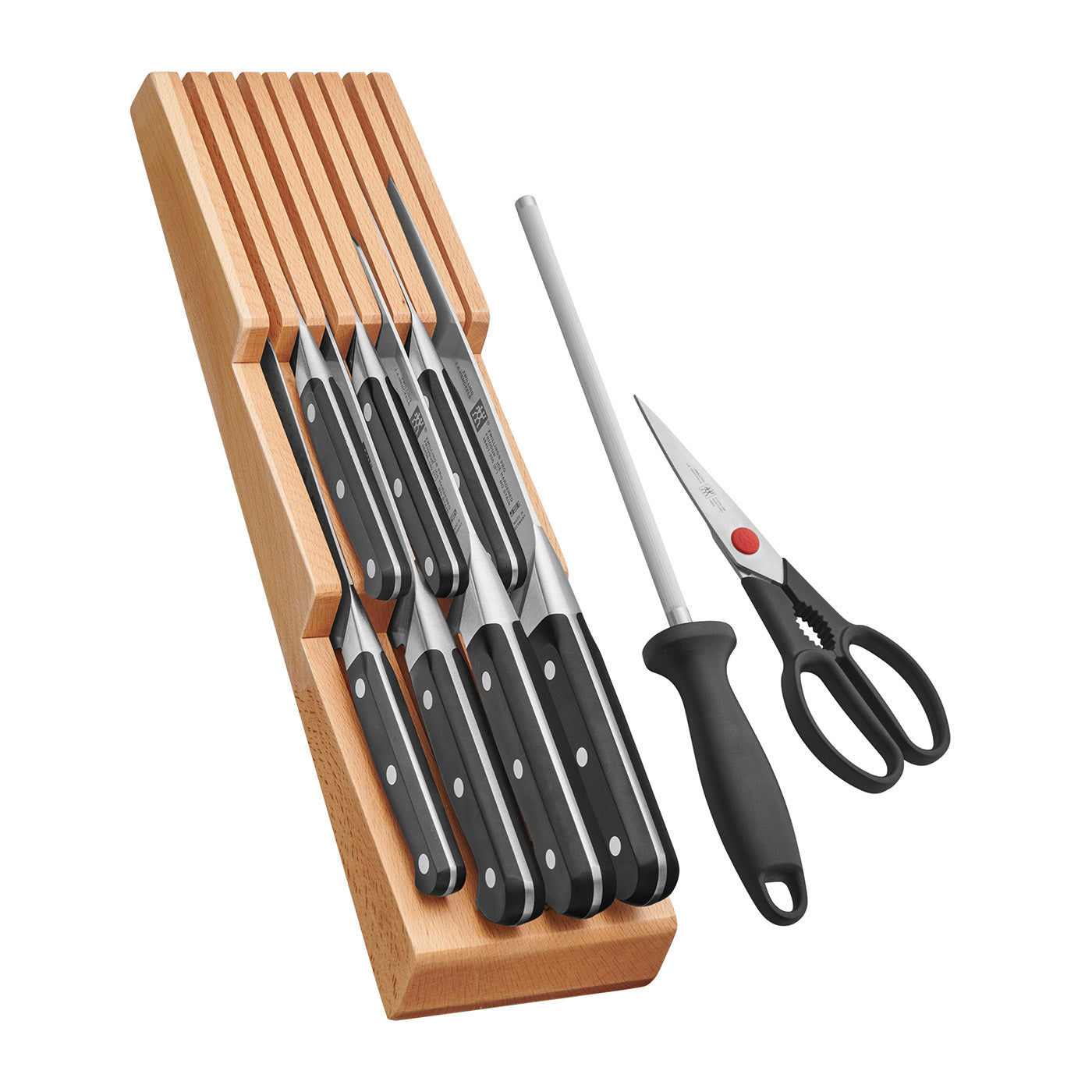 Zwilling Pro 10-pc Knife Block Set with In-Drawer Knife Tray Online