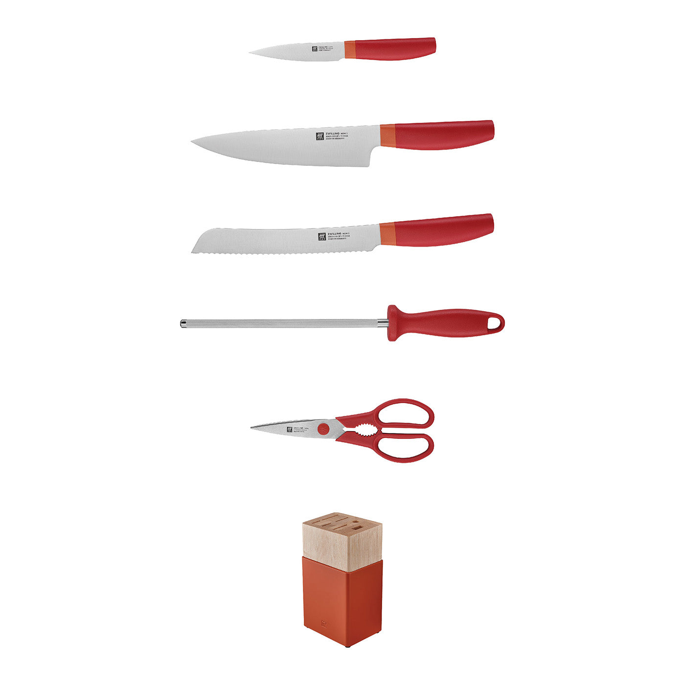 Zwilling Now 6-pc Knife block Set, Orange on Sale