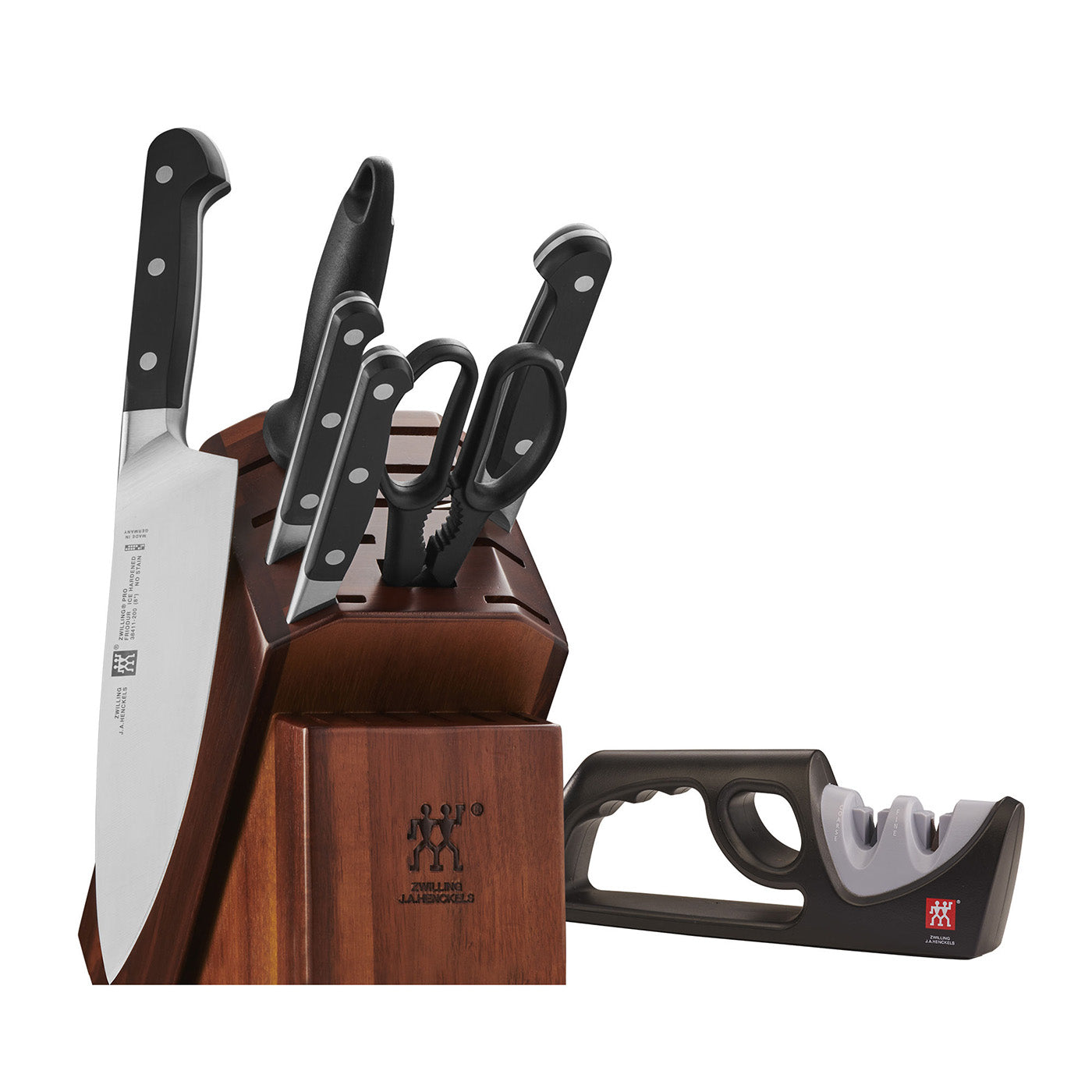 Zwilling Pro 7-pc Knife Block Set w/Bonus Sharpener Discount