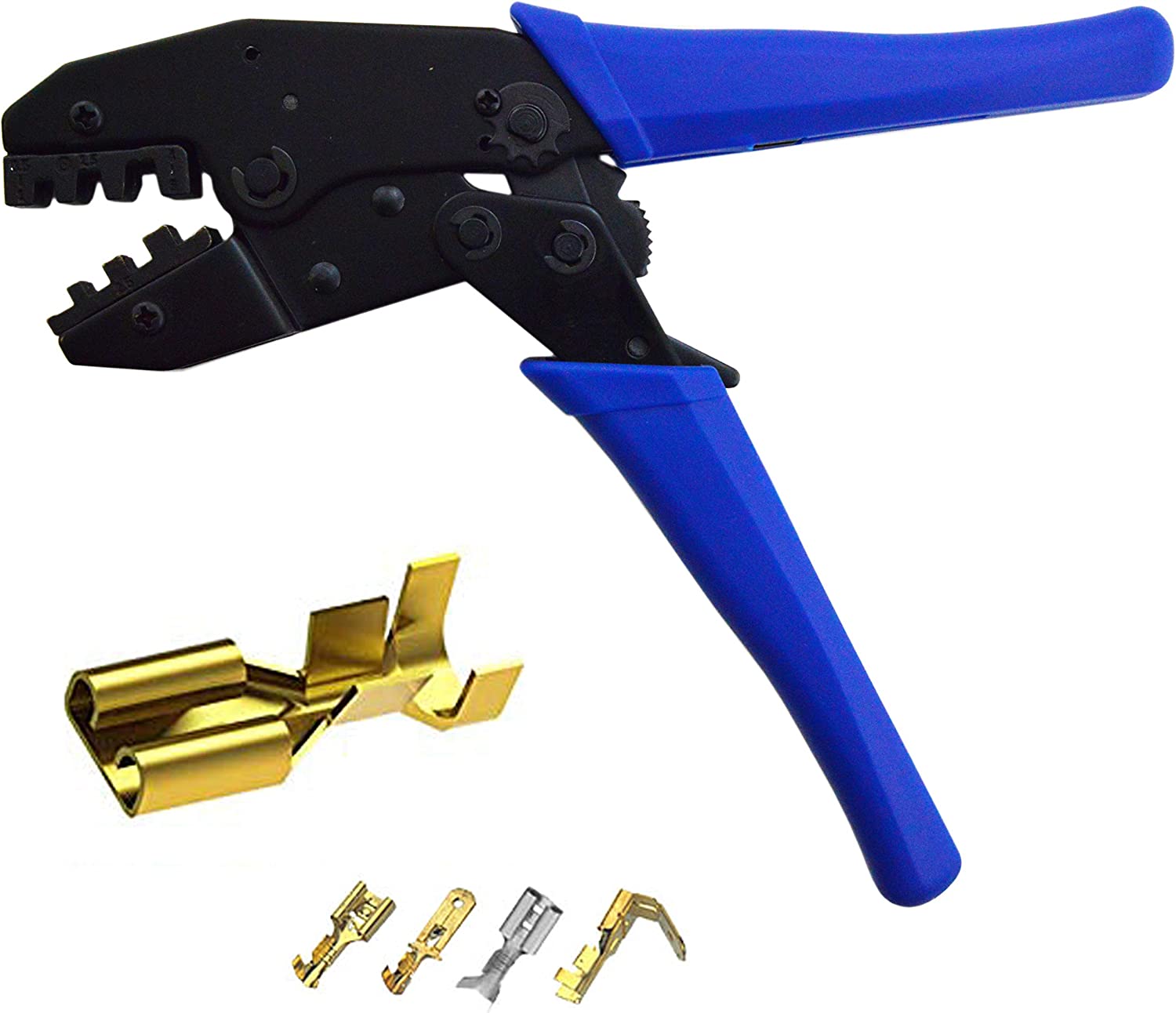Durable Ratcheting Crimper for Non-insulated or Open Barrel Terminals 20-18, 16-14, or 12-10 AWG Online Hot Sale