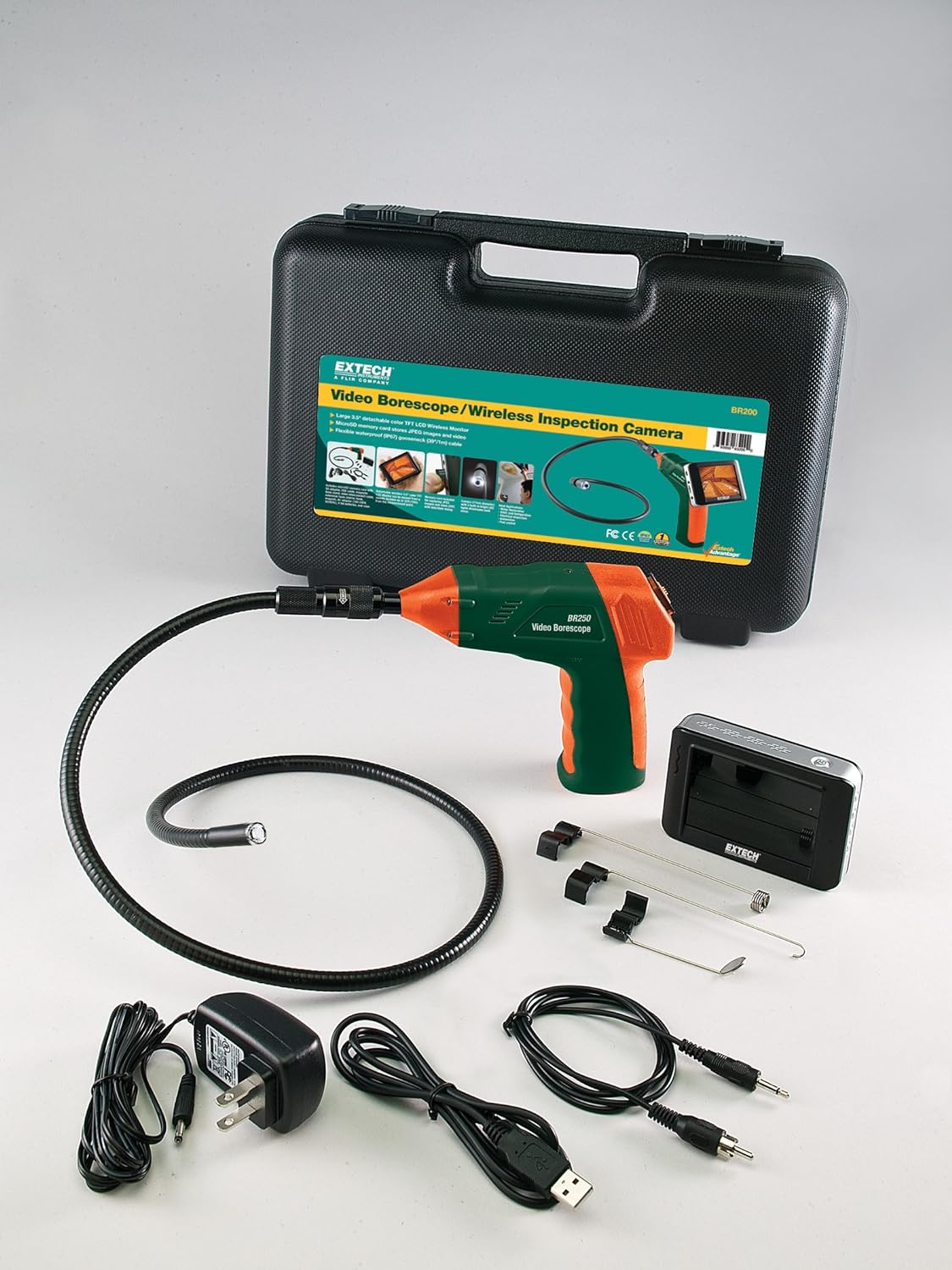 Extech BR250 Video Borescope/Wireless Inspection Camera, 9mm Fashion