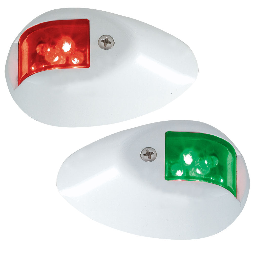 Perko LED Side Lights – Red/Green – 12V – White Epoxy Coated Housing [0602DP1WHT] Discount