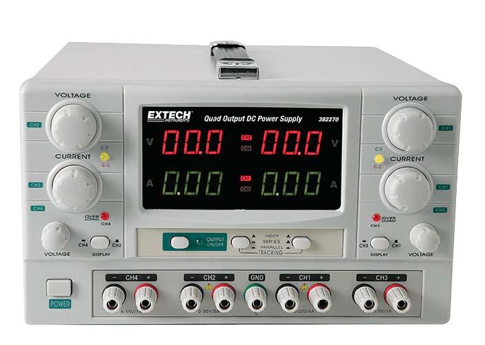 Extech DC Power Supply Quad Output 4-in-1 Online Sale