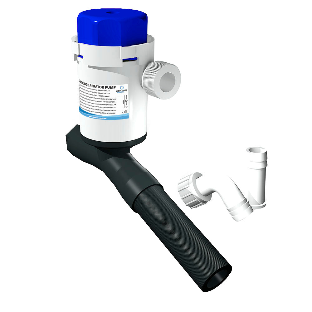 Albin Group Cartridge Aerator Pump – 750 GPH – 12V – Angled [01-05-080] Online