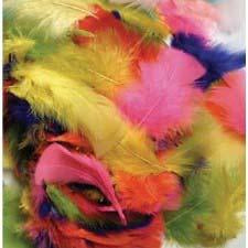 Feathers Bright Colors Approx. 125 Pieces Supply