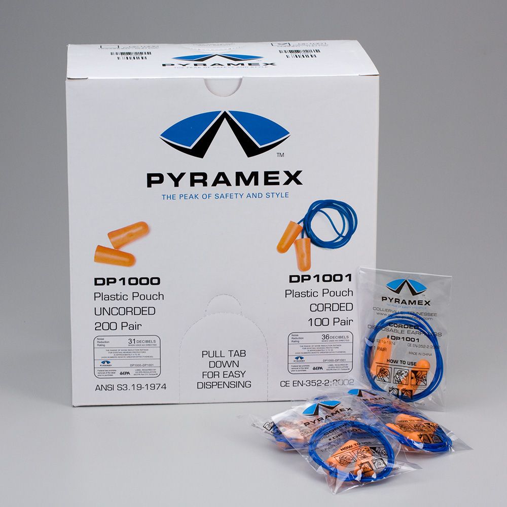 First Aid Only Earplugs, Corded, 100 Per Box Supply