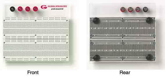 Global Specialties Transparent Proto-Board Model PB60 1,680 tie points, 4 binding posts Online now