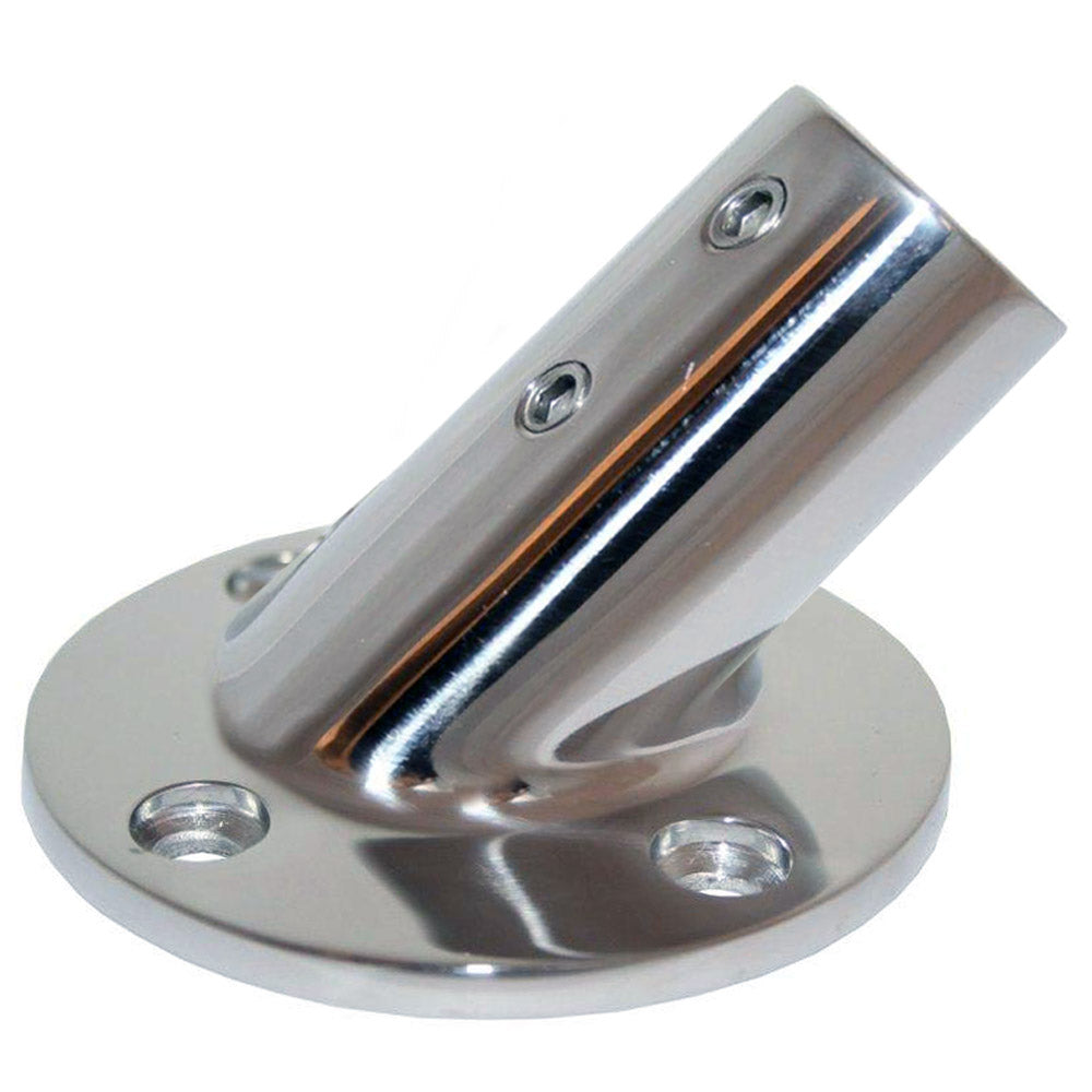 Whitecap ” O.D. 45 Degree Round Base SS Rail Fitting [6014C] Supply