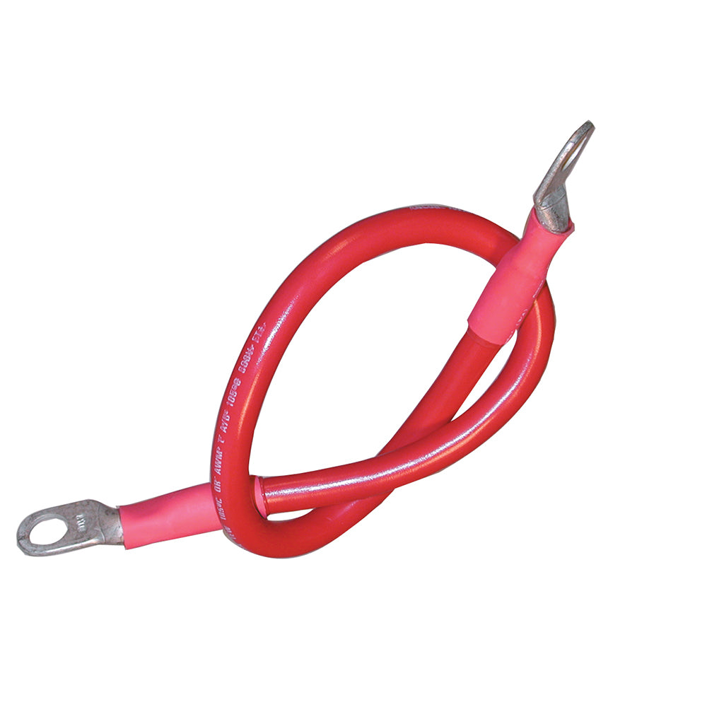 Ancor Battery Cable Assembly, 4 AWG (21mm) Wire, 3/8″ (9.5mm) Stud, Red – 48″ (121.9cm) [189137] Online Sale