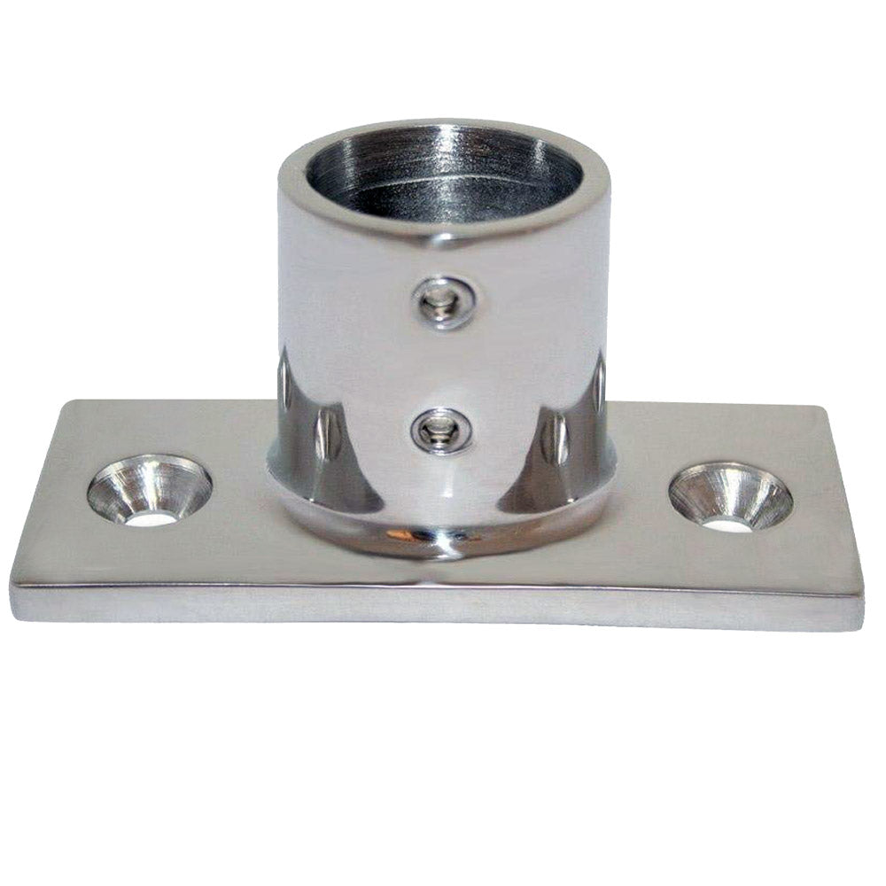 Whitecap ” O.D. 90 Degree 2-Hole Rectangle Base SS Rail Fitting [6194] Discount