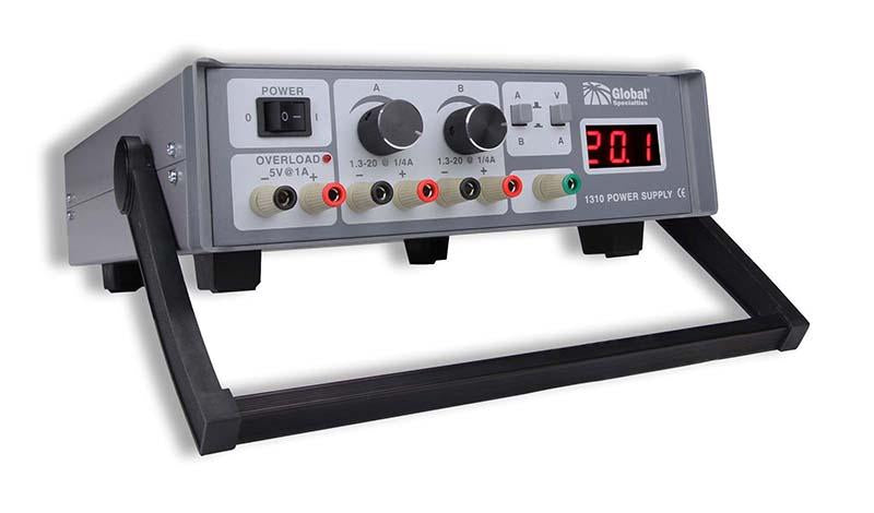 Global Specialties Triple Output Power Supply 1.2-20V@.25A, 5V Fixed @1A on Sale