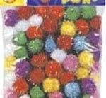Glitter Pom Pons 1/2″ Pack of 80 Online now
