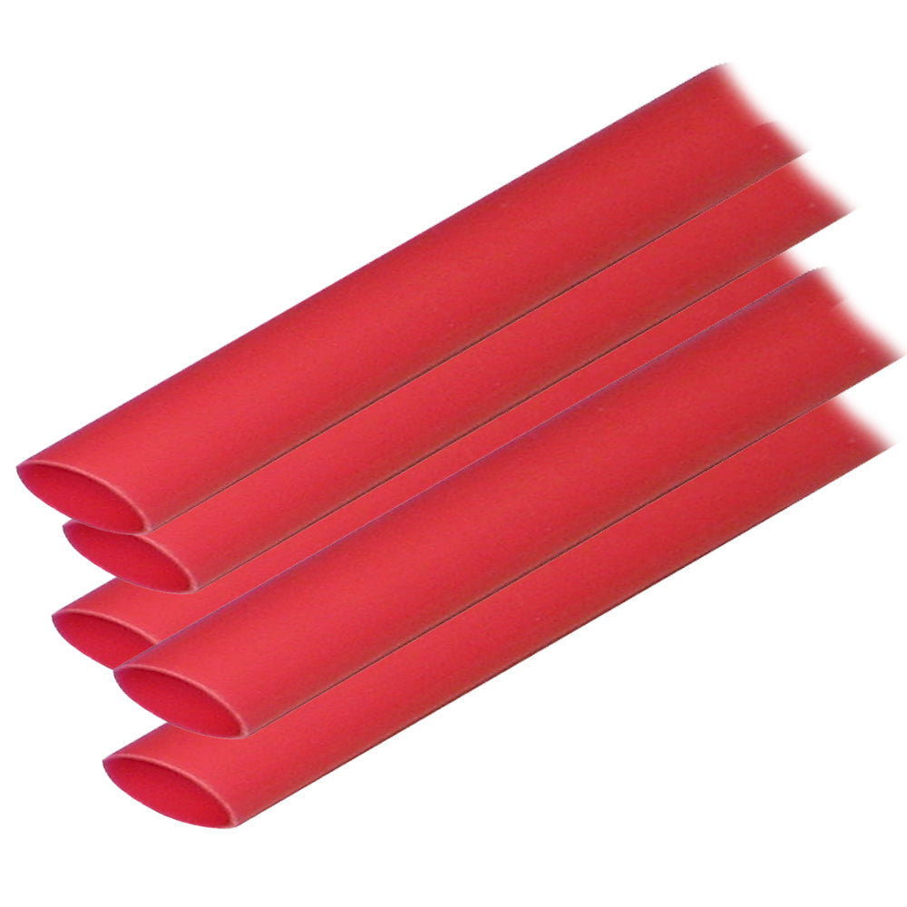 Ancor Adhesive Lined Heat Shrink Tubing (ALT) – 1/2″ x 12″ – 5-Pack – Red [305624] Supply