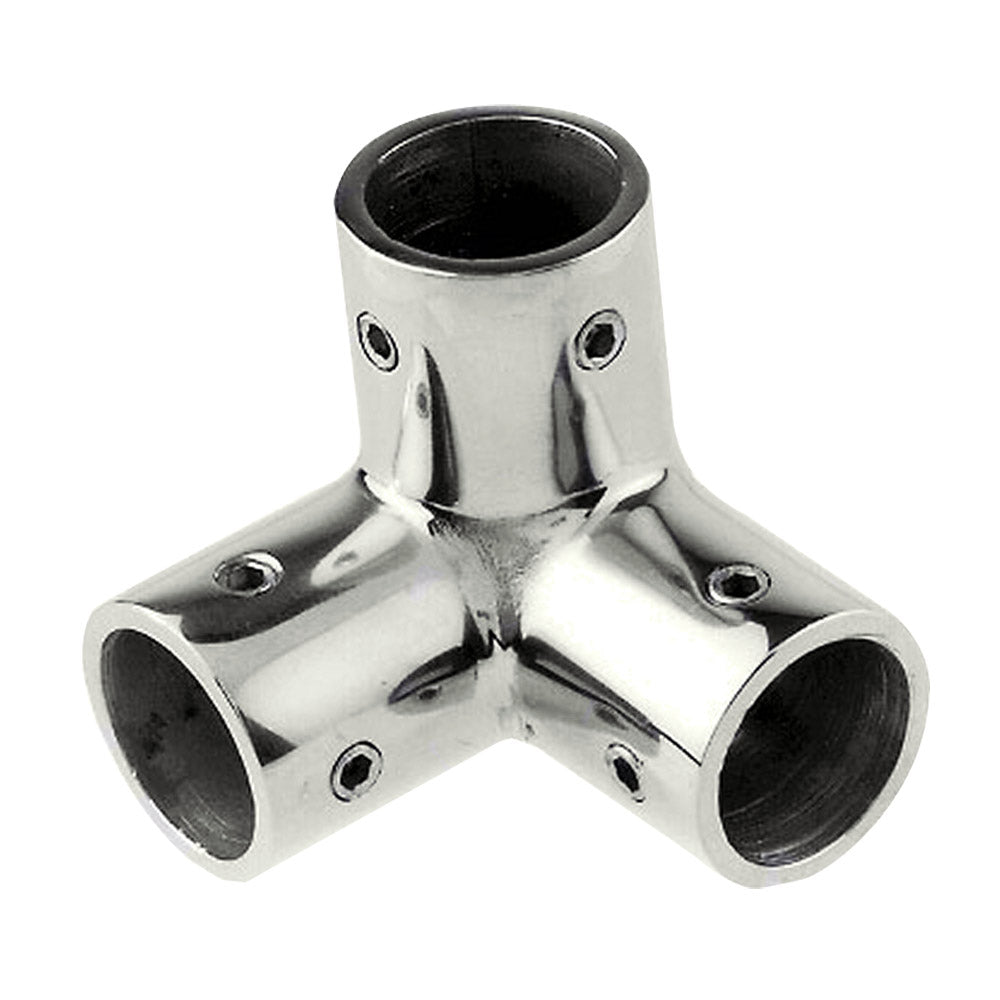 Whitecap 1″ O.D. SS 3-Way Corner Fitting [6146C] Discount