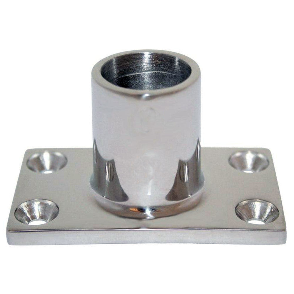Whitecap ” O.D. 90 Degree Rectangle Base SS Rail Fitting [6041C] Sale