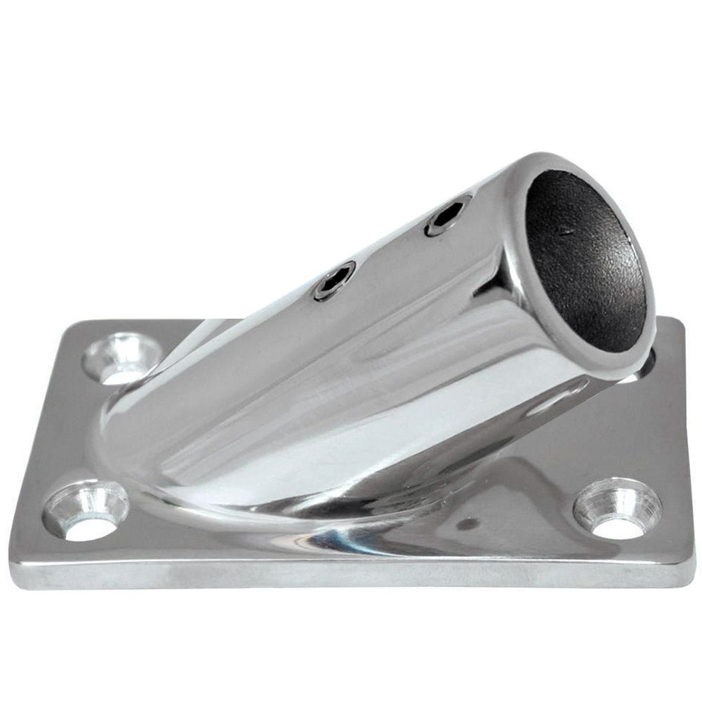 Whitecap 1″ O.D. 30 Degree Rectangle Base SS Rail Fitting [6178C] Supply