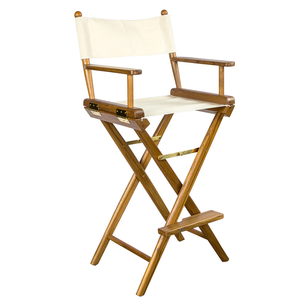 Whitecap Captains Chair w/Natural Seat Covers – Teak [60048] Sale