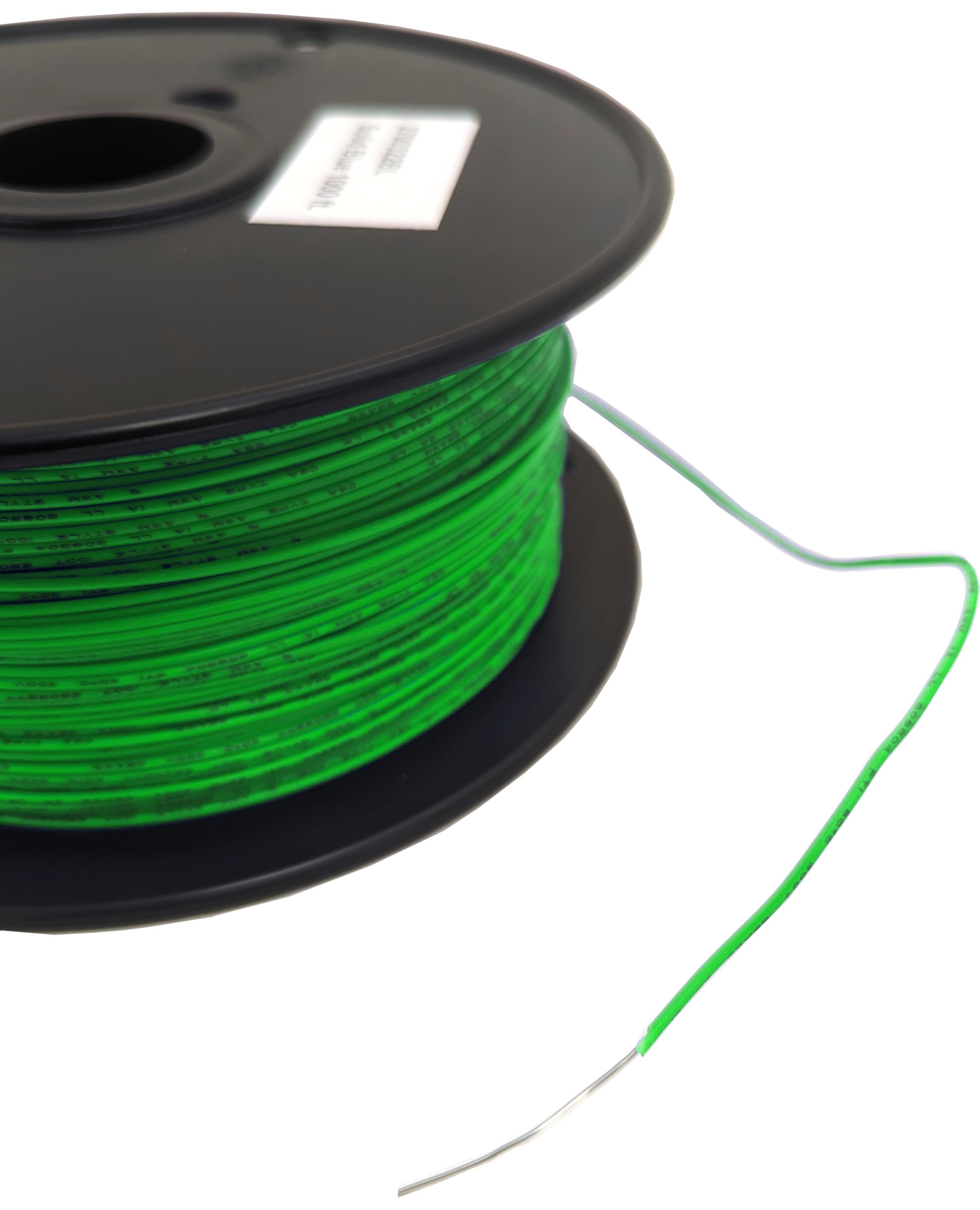 Green 1000 Feet, UL 1007/1569, 24 Gauge Solid Hook Up Wire (Tinned Copper), 300V Rating, 80ºC Temperature Rating Online Hot Sale
