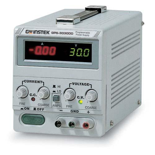 GW Instek DC Power Supply, 0-30V, 0-3A Dual Display, Model GPS 3030DD Supply