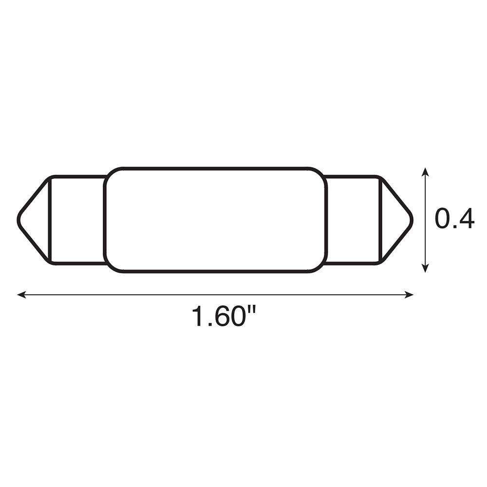 Ancor Bulb, Festoon, 12V – .97A – 10W – 12CP – 2-Pieces [522112] Sale