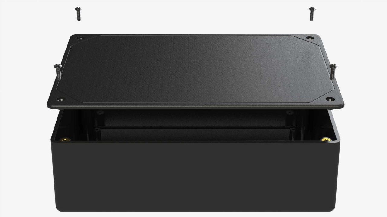 Heavy-Duty Electronics Enclosure, 7.62 x 4.62 x 2.25in. Black ABS Plastic Sale
