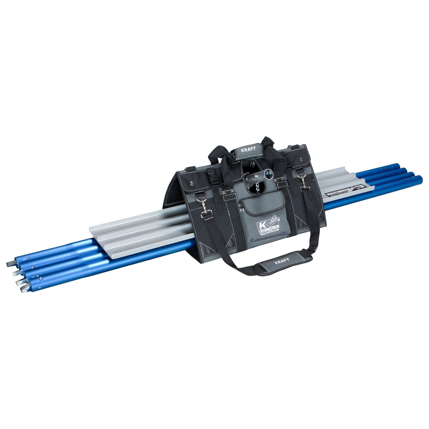 Kraft Tool CC1006 EZY-Tote Tool Carrier with 48″ Square End Bull Float, Orbit-er Bracket, and (4) 6 Ft. 1-3/8″ Button Handles Online