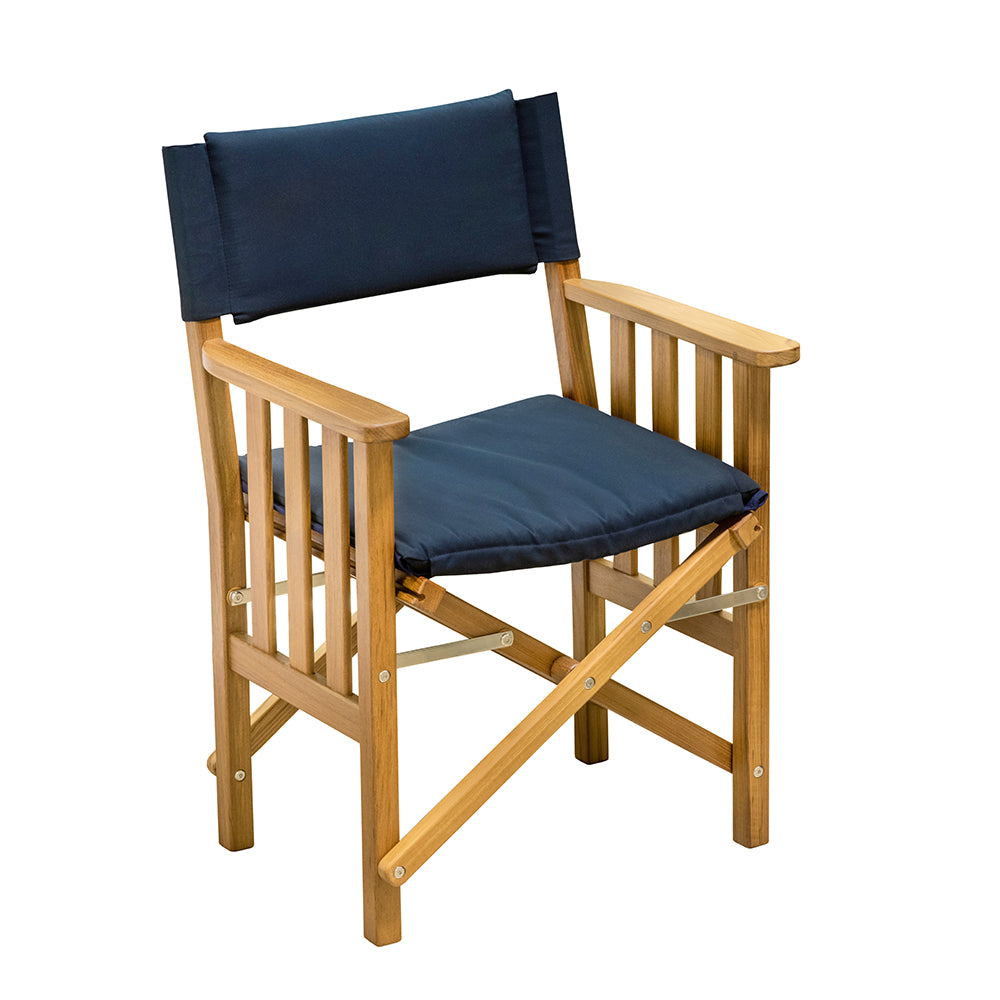 Whitecap Directors Chair II w/Navy Cushion – Teak [61052] Online Sale
