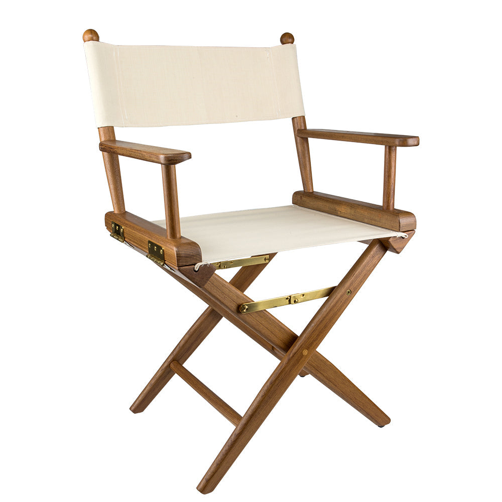 Whitecap Directors Chair w/Natural Seat Covers – Teak [60044] Sale