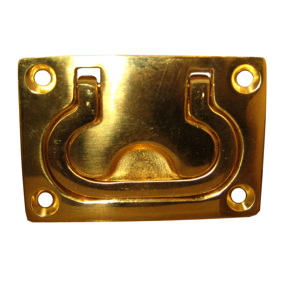 Whitecap Flush Pull Ring – Polished Brass – 3″ x 2″ [S-3364BC] Discount
