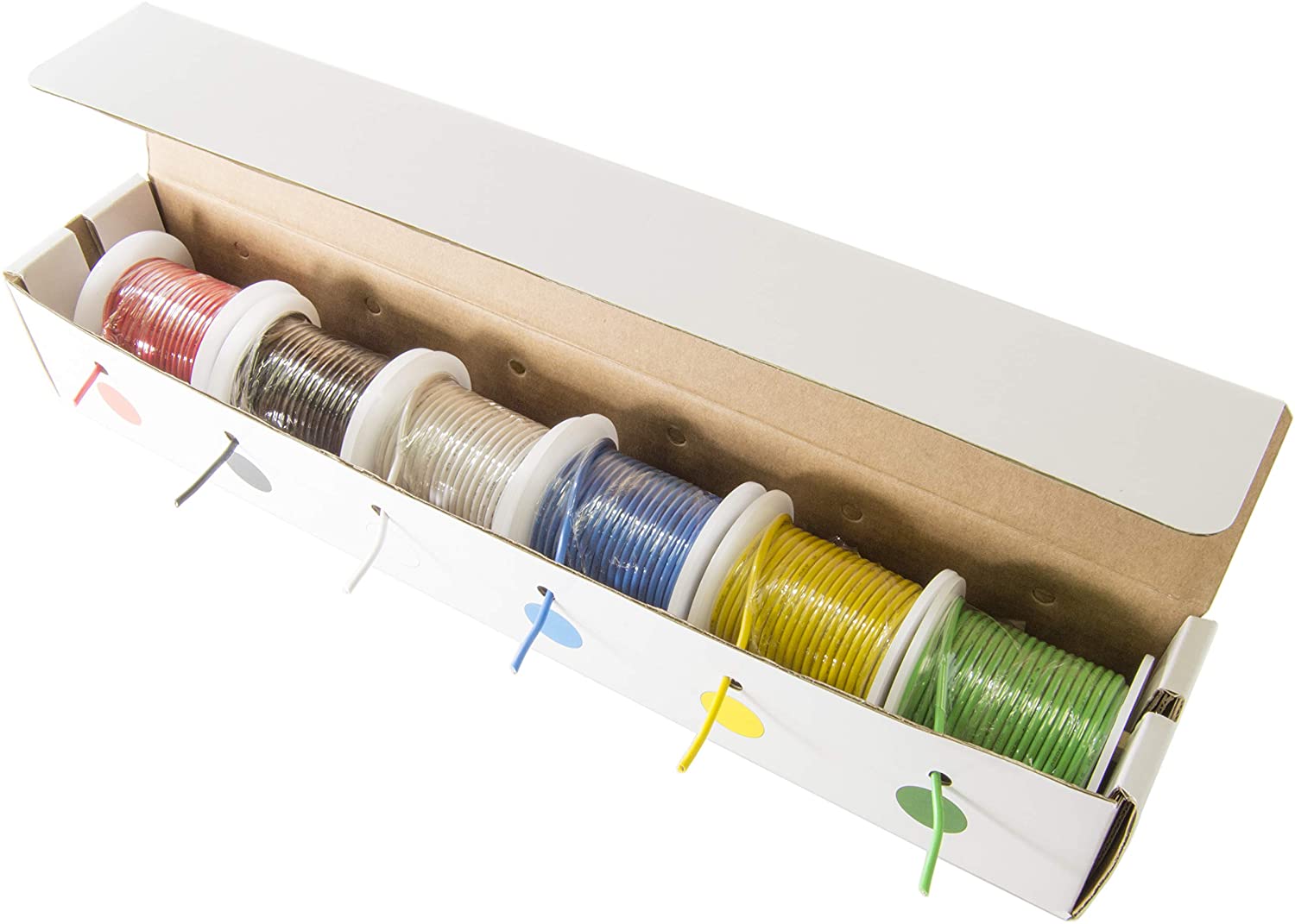 Hook Up Wire Kit Stranded 16 Gauge – Six 25 Foot Spools Online Sale