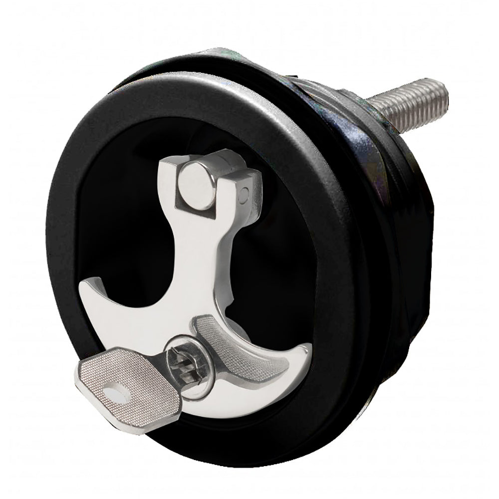Whitecap Compression Handle CP Zamac/Black Nylon Locking Fresh Water Use Only [S-1415BC] Online Hot Sale