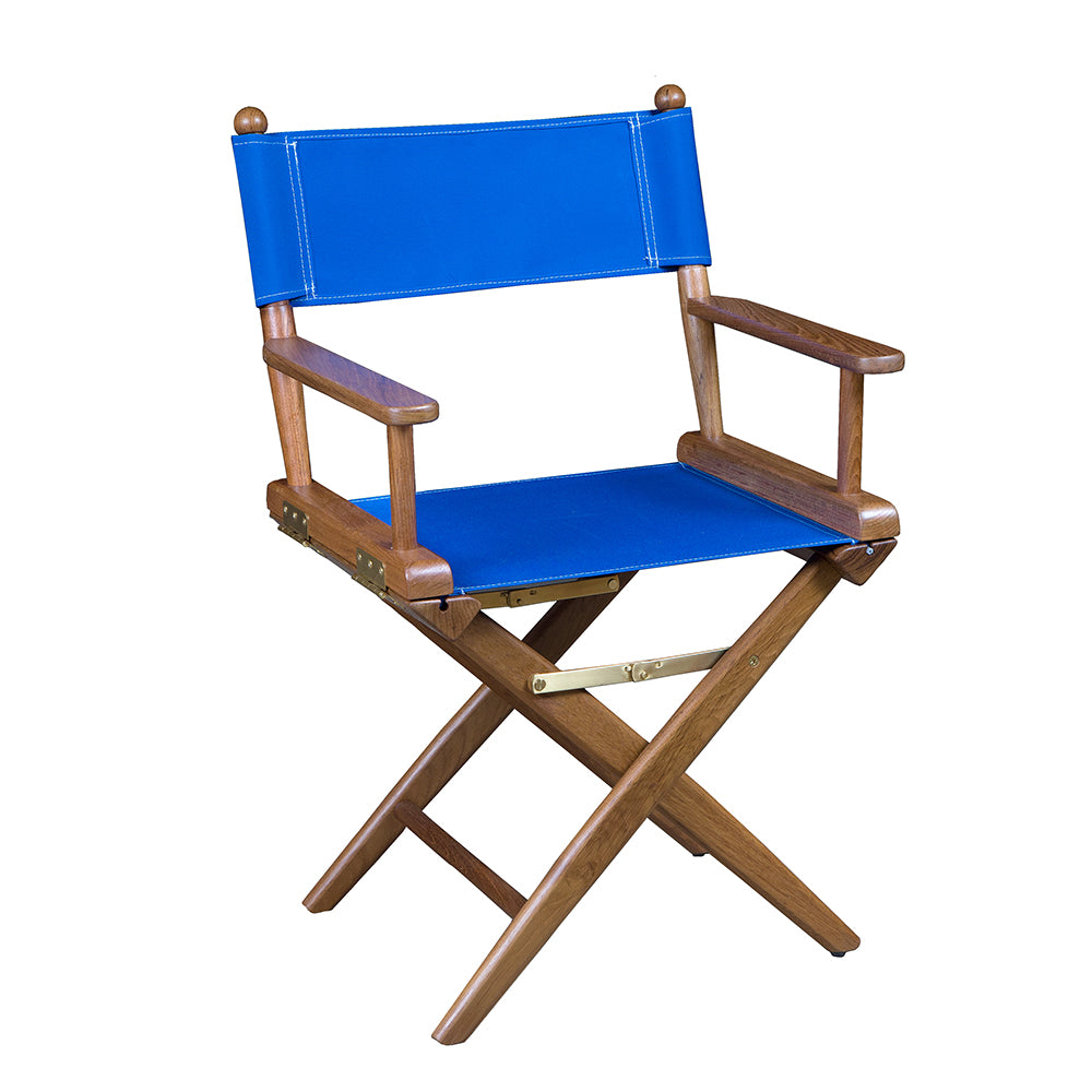 Whitecap Directors Chair w/Blue Seat Covers – Teak [60041] Online now