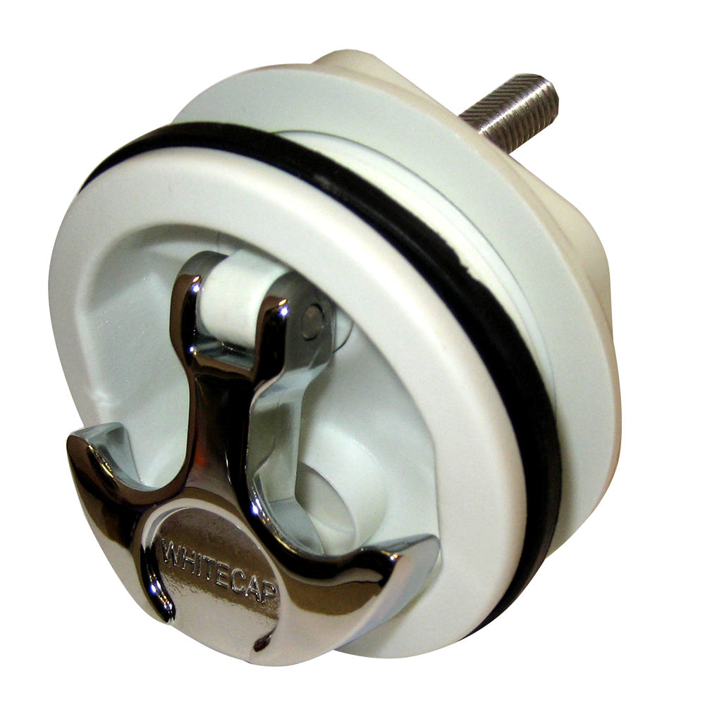 Whitecap T-Handle Latch – Chrome Plated Zamac/White Nylon – No Lock – Freshwater Use Only [S-230WC] on Sale