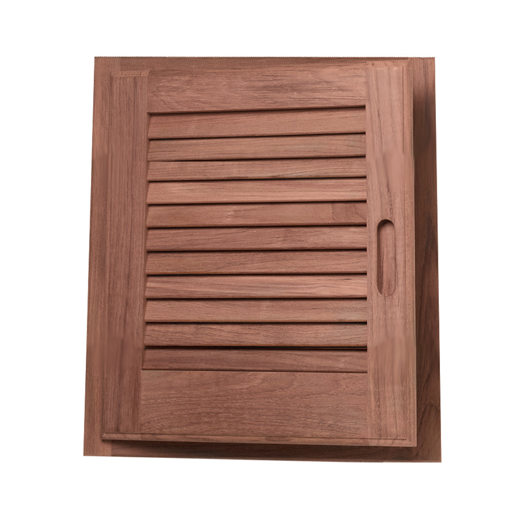 Whitecap Teak Louvered Door & Frame – Left Hand – 15″ x 15″ [60723] on Sale