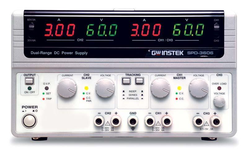 Instek Power Supply, Multiple Outputs, 0-30V, 12A; 0-60V, 6A; 120V, 3A Online