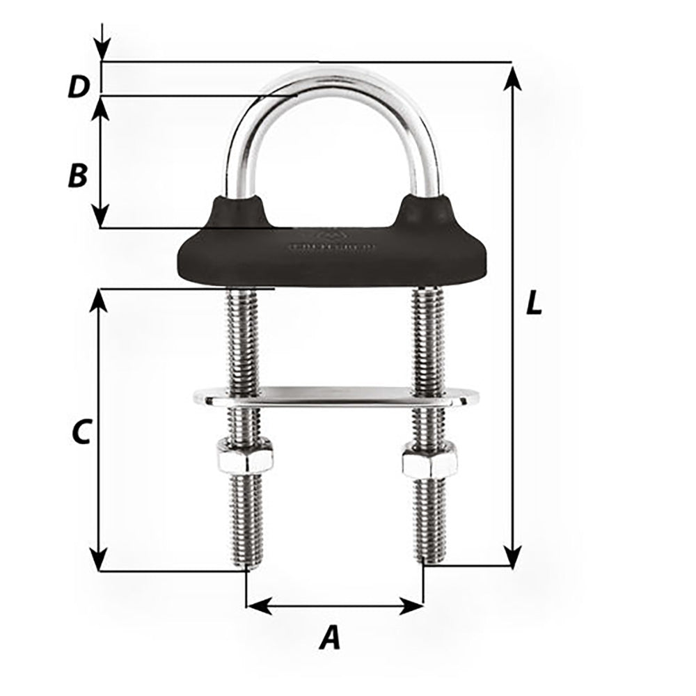 Wichard Black Watertight U-Bolt – 10mm Diameter – 25/64″ – 90mm Length – 3-35/64″ [65351] Online Hot Sale