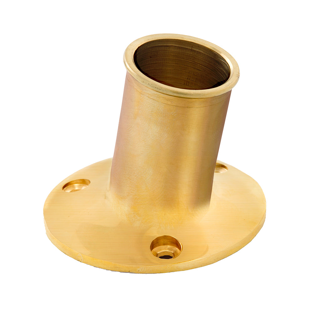 Whitecap Top Mount Flag Pole Socket – 1″ ID – Polished Brass [S-5002BC] Sale