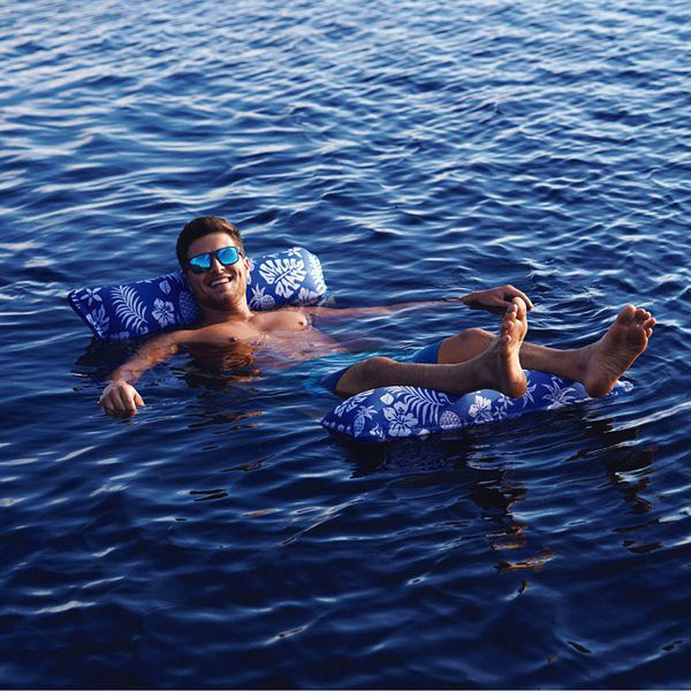 Aqua Leisure 4-In-1 Monterey Hammock Supreme XL 53″ x 31.5″ – Hibiscus Pineapple Royal Blue [APL18904S2] Online Hot Sale