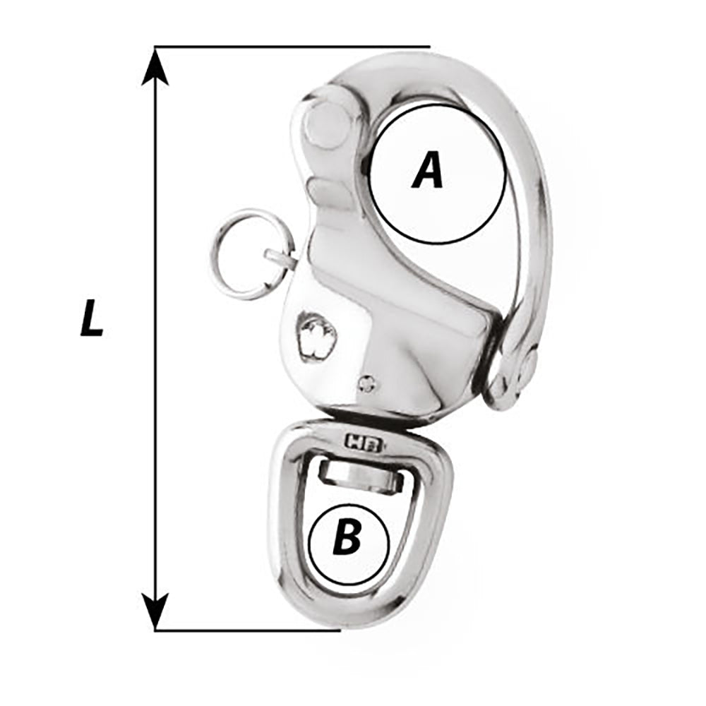 Wichard 3-7/8″ Snap Shackle w/Swivel  Clevis Pin [02476] on Sale
