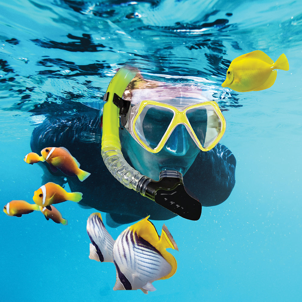 Aqua Leisure Dyna Adult 5-Piece Dive Set – Adult Size M/L Mens 4.5-8.5/Ladies 5.5-9.5 [DPX18230S3M] Online Sale