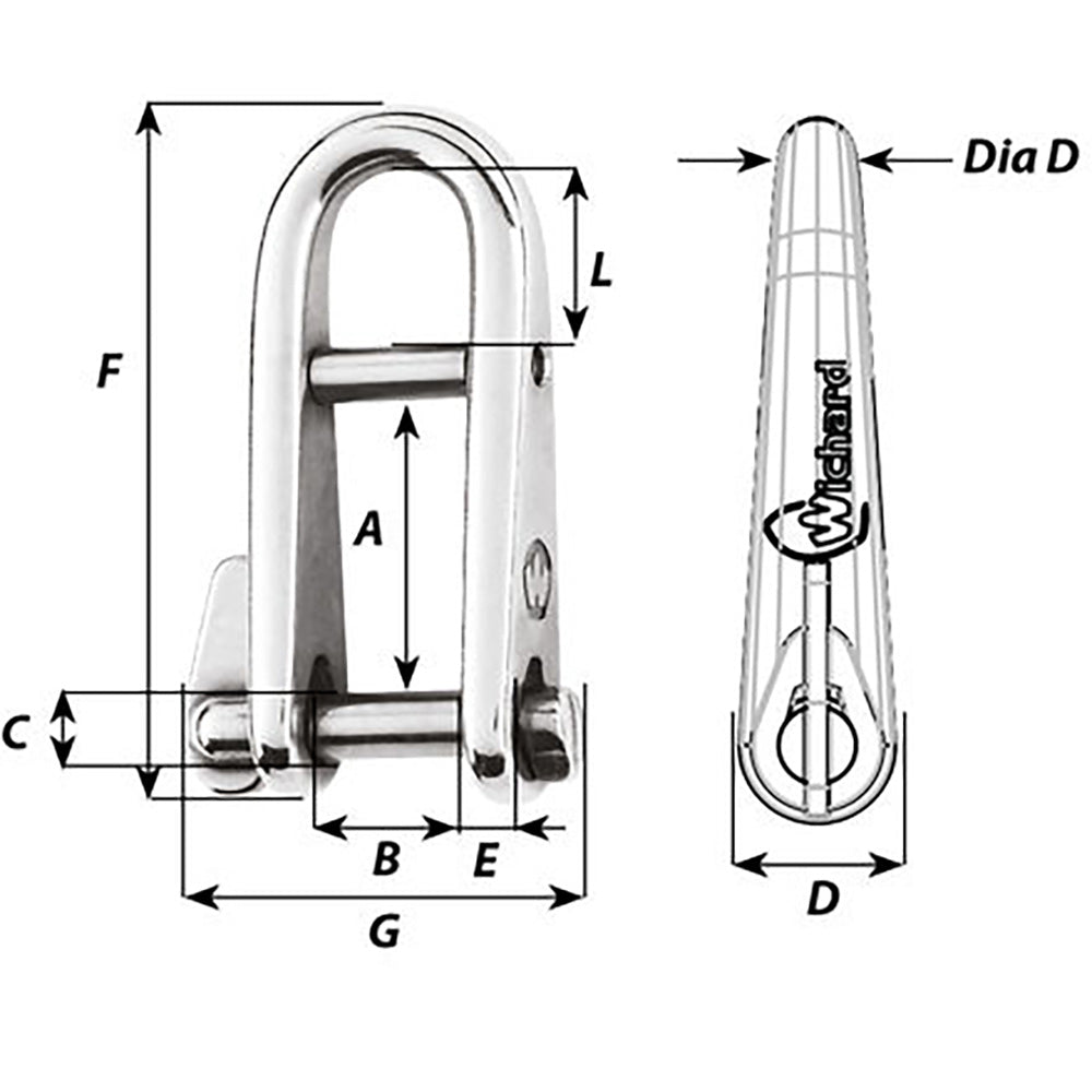 Wichard HR Key Pin Shackle With Bar – 5mm Pin Diameter [91432] Hot on Sale