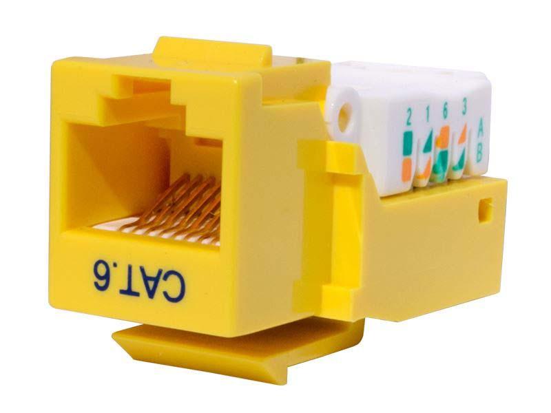 Keystone Jacks CAT 6 Yellow Supply