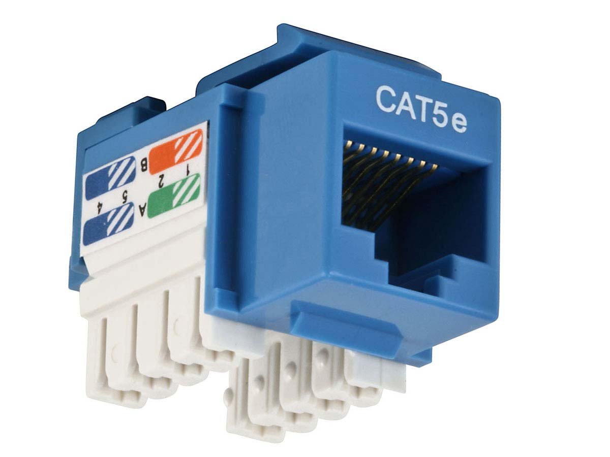 Keystone Jacks CAT 5E  Blue Online now