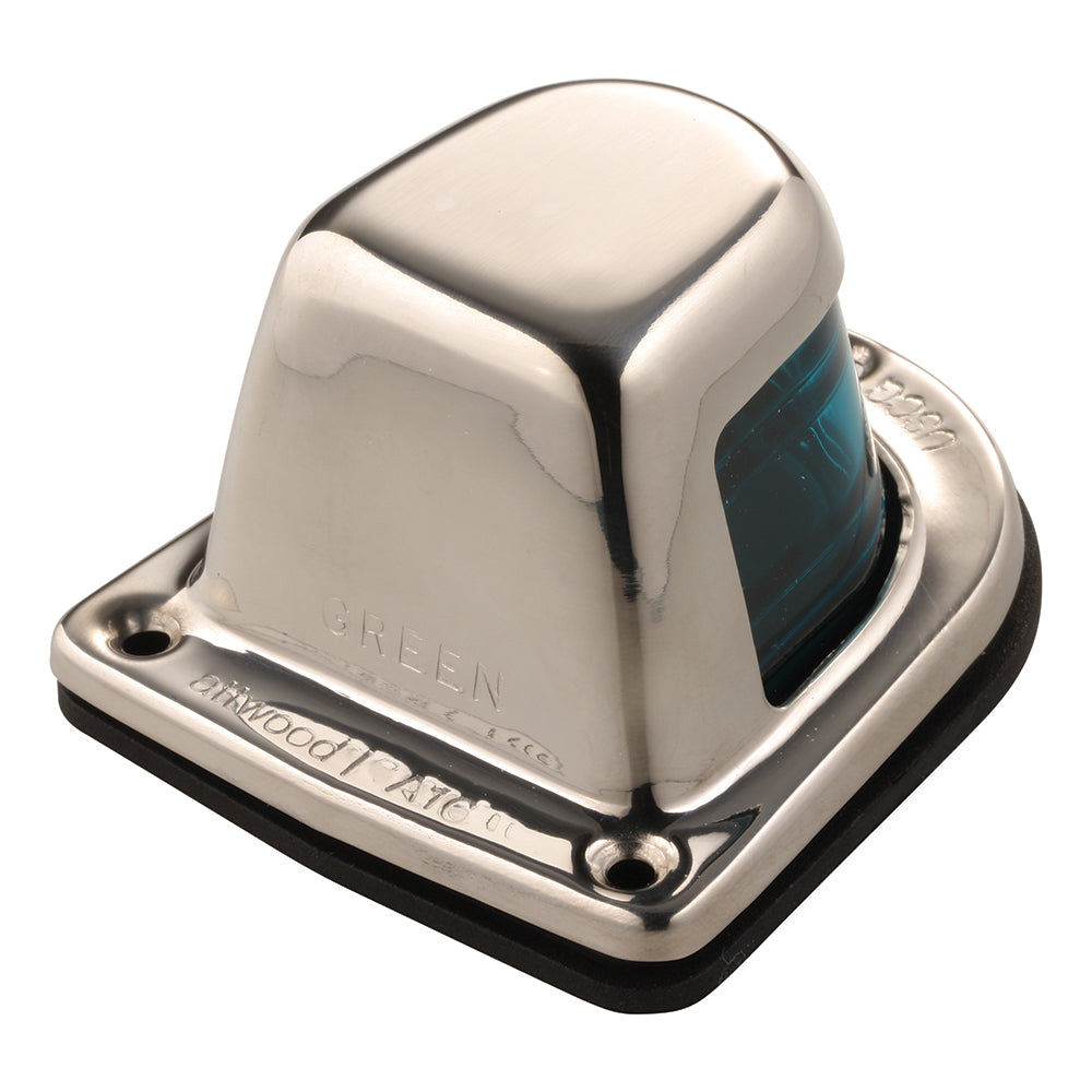 Attwood 1-Mile Deck Mount, Green Sidelight – 12V – Stainless Steel Housing [66319G7] Discount