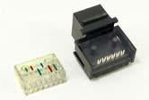 Keystone Jacks 6 conductor – black cat. 3 and 4 Online Hot Sale