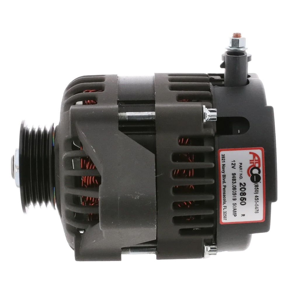 ARCO Marine Premium Replacement Outboard Alternator w/Multi-Groove Pulley – 12V 50A [20850] Online Sale