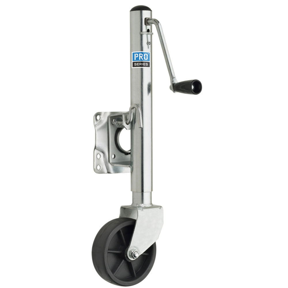 Pro Series 1000 lbs. Zinc Plated Swivel Jack w/6″ Poly Wheel [EJ10000101] on Sale