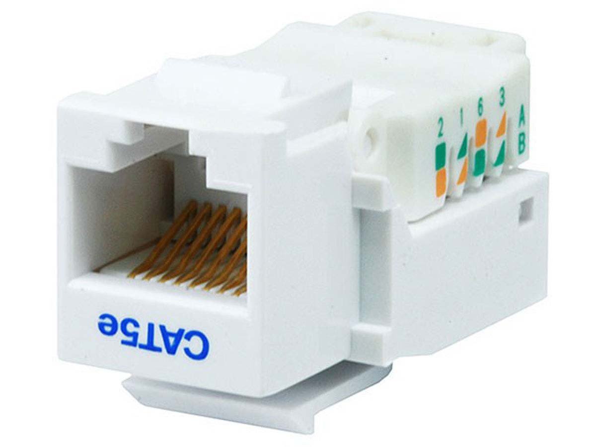 Keystone Jacks 8 conductor – white cat. 5 Discount